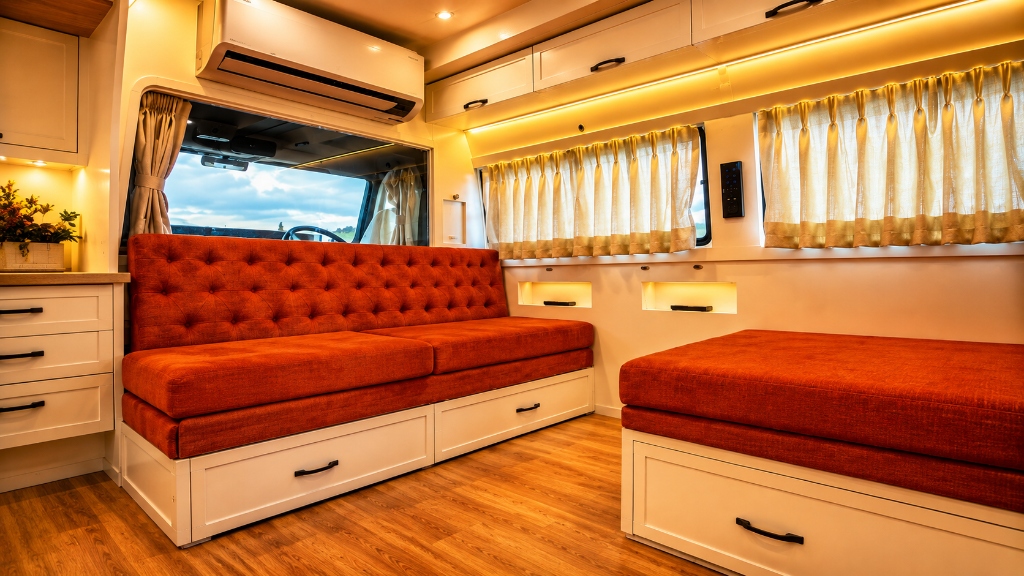 Elevated India caravan, exterior
